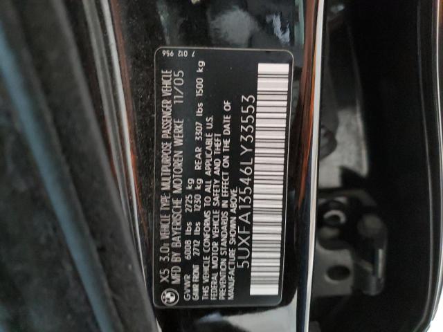Photo 10 from auction – 2006 BMW X5 3.0I with VIN 5UXFA13546LY33553