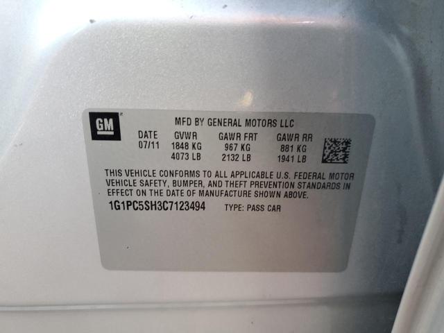 Photo 10 from auction – 2012 CHEVROLET CRUZE LS with VIN 1G1PC5SH3C7123494