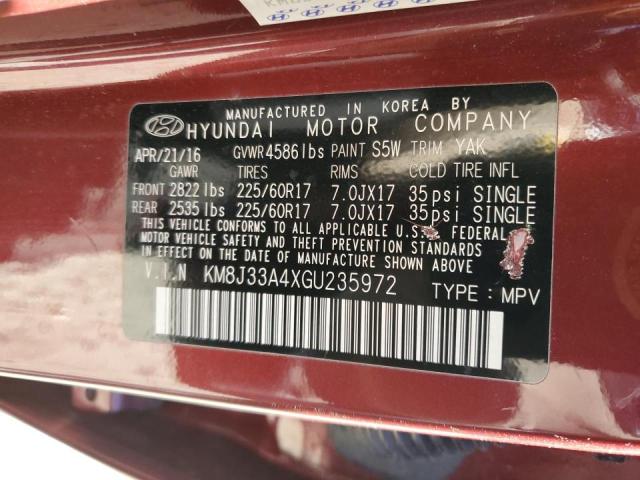 Photo 10 from auction – 2016 HYUNDAI TUCSON LIM with VIN KM8J33A4XGU235972