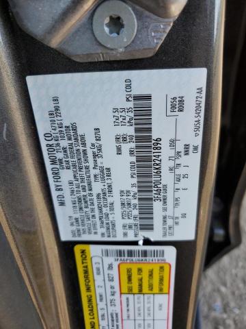Photo 10 from auction – 2019 FORD FUSION SE with VIN 3FA6P0LU6KR241896