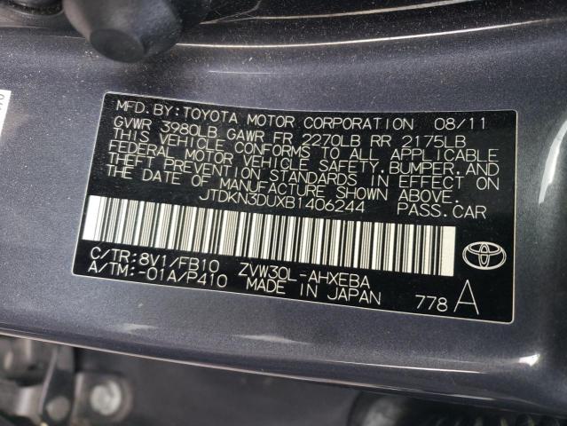 Photo 10 from auction – 2011 TOYOTA PRIUS with VIN JTDKN3DUXB1406244