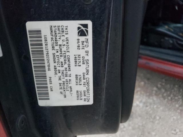 Photo 10 from auction – 2002 SATURN SC2 with VIN 1G8ZR12792Z247846