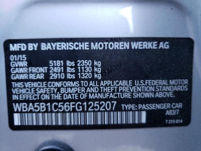 Photo 10 from auction – 2015 BMW 535 I with VIN WBA5B1C56FG125207
