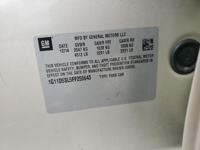 Photo 10 from auction – 2015 CHEVROLET MALIBU 2LT with VIN 1G11D5SL5FF255643