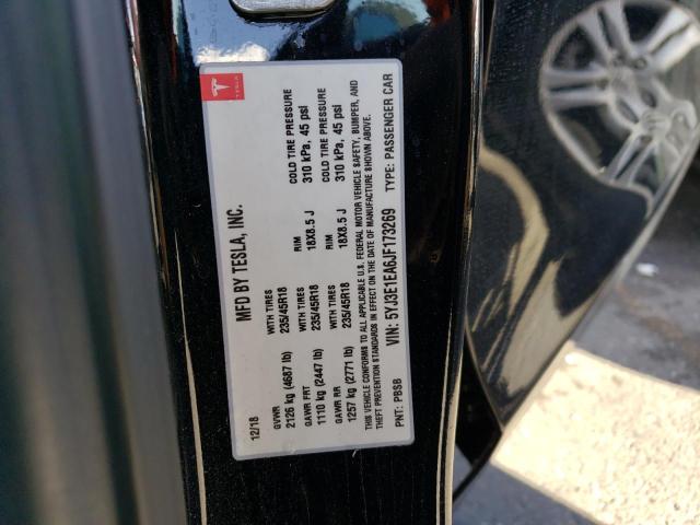 Photo 10 from auction – 2018 TESLA MODEL 3 with VIN 5YJ3E1EA6JF173269