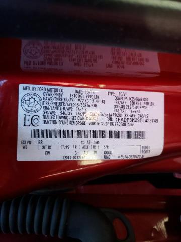 Photo 10 from auction – 2014 FORD FOCUS SE with VIN 1FADP3K29EL433745