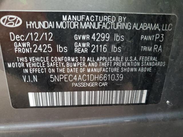 Photo 10 from auction – 2013 HYUNDAI SONATA SE with VIN 5NPEC4AC1DH661039