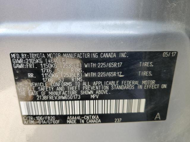 Photo 10 from auction – 2017 TOYOTA RAV4 LE with VIN 2T3BFREV3HW650173