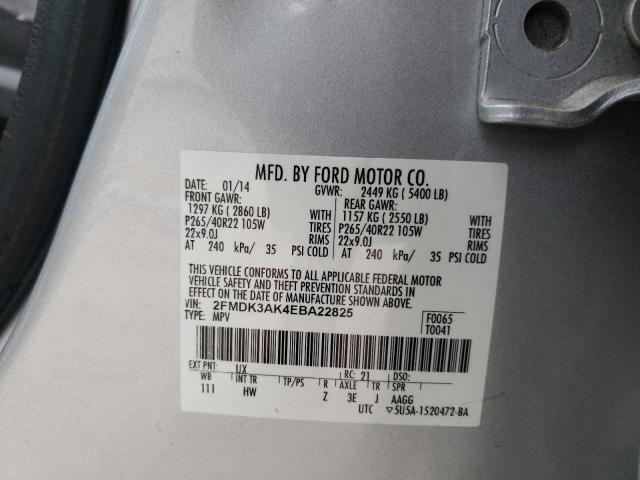 Photo 10 from auction – 2014 FORD EDGE SPORT with VIN 2FMDK3AK4EBA22825