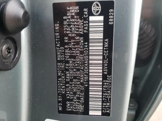 Photo 10 from auction – 2010 TOYOTA CAMRY BASE with VIN 4T1BF3EK4AU510344