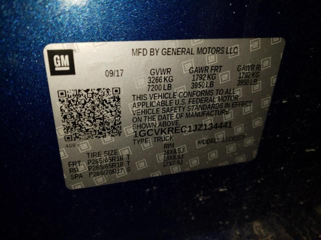 Photo 10 from auction – 2018 CHEVROLET SILVERADO2 with VIN 1GCVKREC1JZ134441