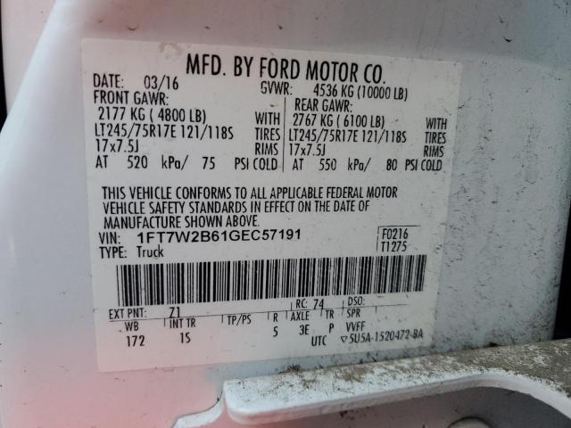 Photo 10 from auction – 2016 FORD F250 SUPER with VIN 1FT7W2B61GEC57191