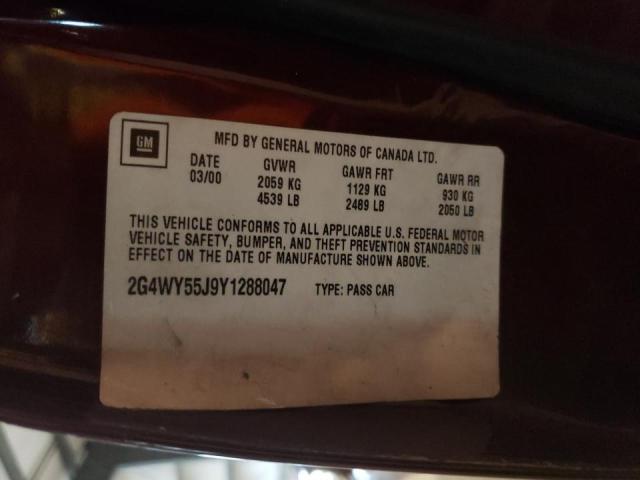 Photo 10 from auction – 2000 BUICK CENTURY with VIN 2G4WY55J9Y1288047