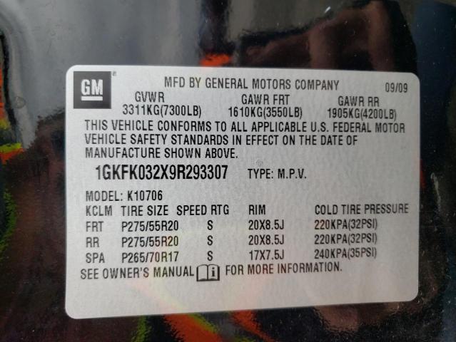 Photo 10 from auction – 2009 GMC YUKON DENA with VIN 1GKFK032X9R293307