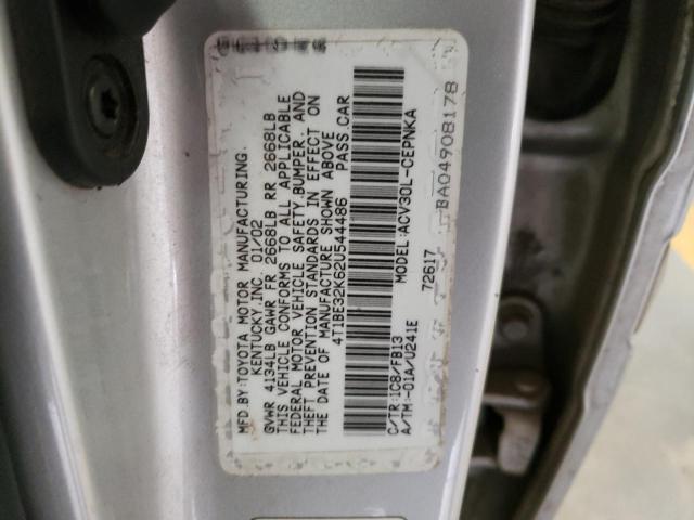 Photo 10 from auction – 2002 TOYOTA CAMRY LE with VIN 4T1BE32K62U544486