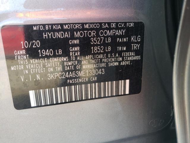 Photo 10 from auction – 2021 HYUNDAI ACCENT SE with VIN 3KPC24A63ME133043