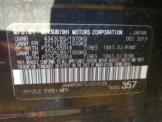 Photo 10 from auction – 2020 MITSUBISHI OUTLANDER with VIN JA4AR3AU7LU019729
