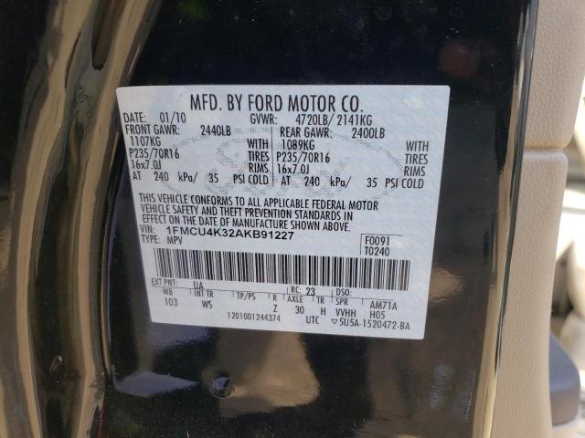 Photo 10 from auction – 2010 FORD ESCAPE HYB with VIN 1FMCU4K32AKB91227