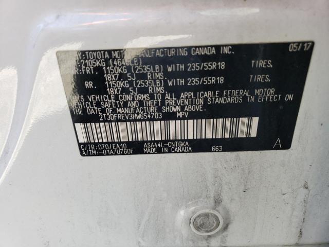 Photo 10 from auction – 2017 TOYOTA RAV4 LIMIT with VIN 2T3DFREV3HW654703