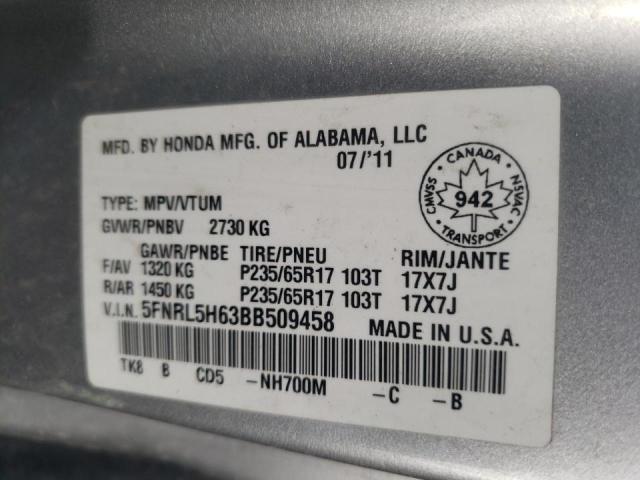 Photo 10 from auction – 2011 HONDA ODYSSEY EX with VIN 5FNRL5H63BB509458