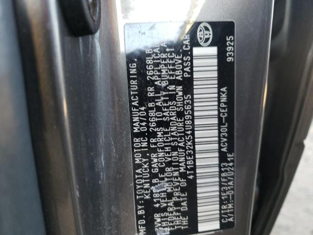 Photo 10 from auction – 2004 TOYOTA CAMRY LE with VIN 4T1BE32K54U895635