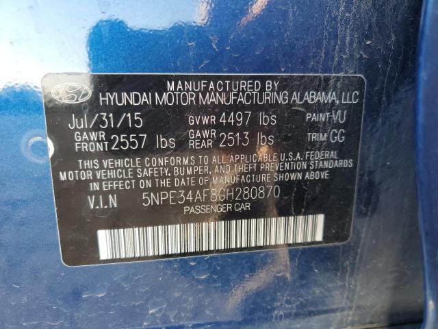 Photo 10 from auction – 2016 HYUNDAI SONATA SPO with VIN 5NPE34AF8GH280870