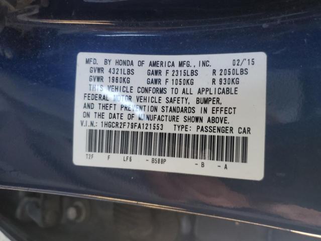 Photo 10 from auction – 2015 HONDA ACCORD EX with VIN 1HGCR2F79FA121553