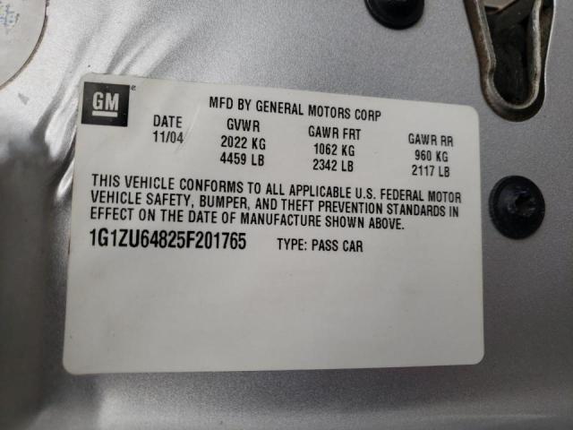 Photo 10 from auction – 2005 CHEVROLET MALIBU MAX with VIN 1G1ZU64825F201765