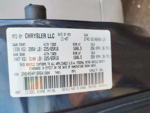 Photo 10 from auction – 2008 CHRYSLER TOWN & COU with VIN 2A8HR54P18R641004