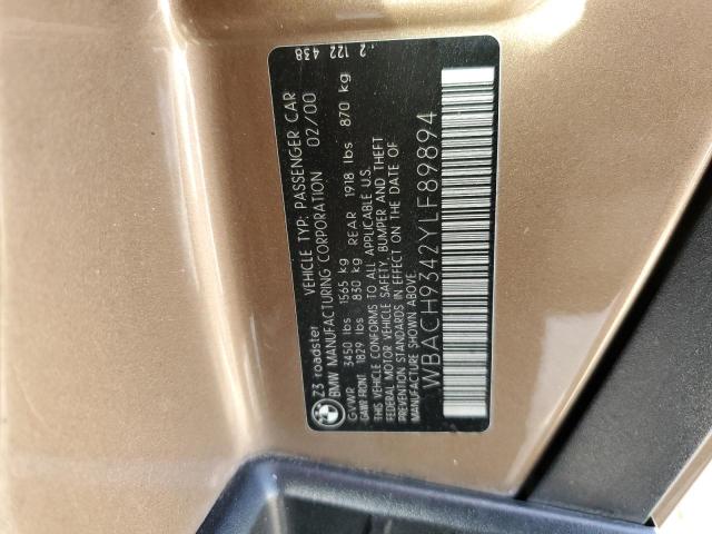 Photo 10 from auction – 2000 BMW Z3 2.3 with VIN WBACH9342YLF89894
