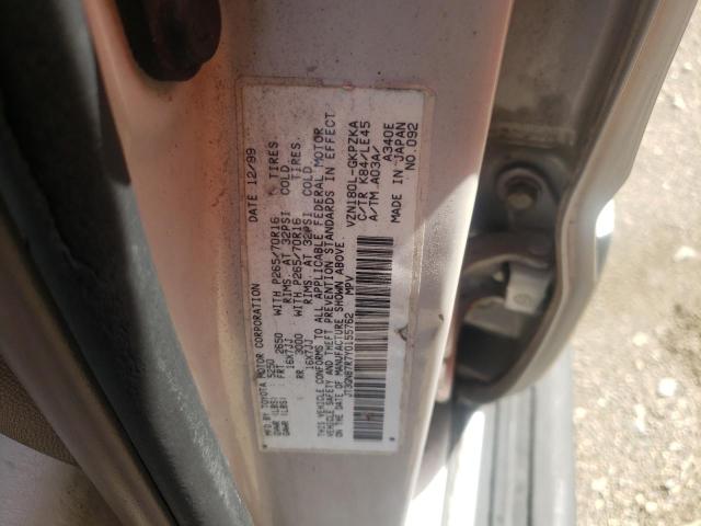 Photo 10 from auction – 1999 TOYOTA 4RUNNER SR with VIN JT3GN86R1X0134745