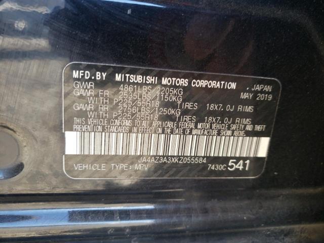 Photo 10 from auction – 2019 MITSUBISHI OUTLANDER with VIN JA4AZ3A3XKZ055584