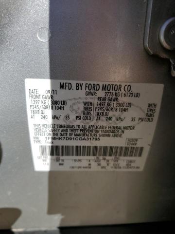 Photo 10 from auction – 2012 FORD EXPLORER X with VIN 1FMHK7D91CGA31795