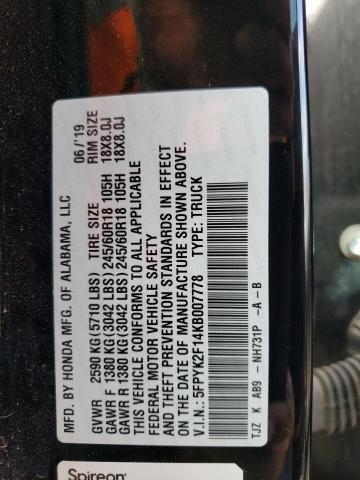 Photo 10 from auction – 2019 HONDA RIDGELINE with VIN 5FPYK2F14KB007778