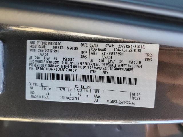 Photo 10 from auction – 2018 FORD ESCAPE S with VIN 1FMCU0F75JUC73057