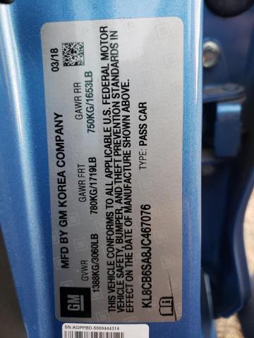 Photo 10 from auction – 2018 CHEVROLET SPARK LS with VIN KL8CB6SA8JC467076