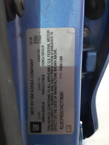 Фото 10 с аукциона – 2017 CHEVROLET SPARK 2LT с VIN KL8CF6SA7HC779081