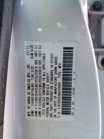 Photo 10 from auction – 2011 ACURA RDX TECHNO with VIN 5J8TB2H54BA006868