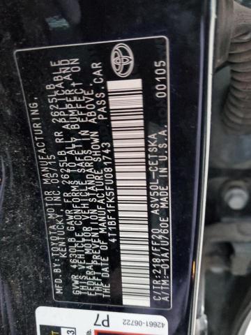 Photo 10 from auction – 2015 TOYOTA CAMRY LE with VIN 4T1BF1FK5FU081743