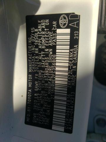 Photo 10 from auction – 2015 TOYOTA COROLLA L with VIN 2T1BURHE2FC356806