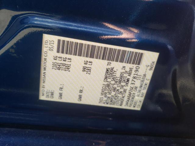 Photo 10 from auction – 2016 NISSAN MAXIMA 3.5 with VIN 1N4AA6AP2GC378190