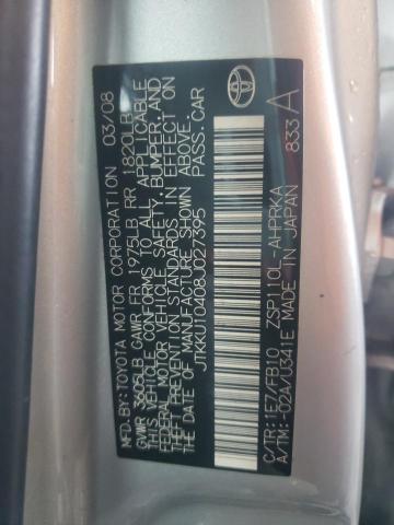 Photo 10 from auction – 2008 SCION XD with VIN JTKKU10408J027395