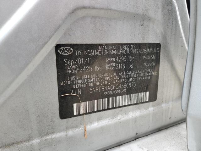 Photo 10 from auction – 2012 HYUNDAI SONATA GLS with VIN 5NPEB4AC6CH366875