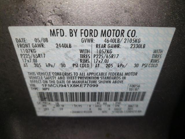 Photo 10 from auction – 2008 FORD ESCAPE LIM with VIN 1FMCU941X8KE77099