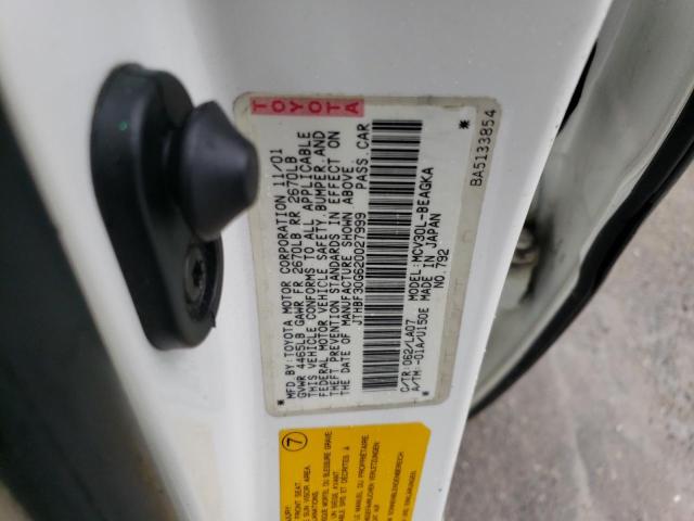Photo 10 from auction – 2002 LEXUS ES 300 with VIN JTHBF30G620027999