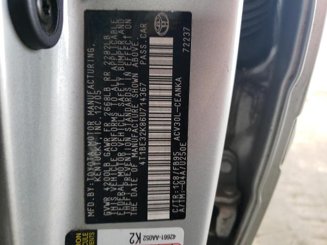 Photo 10 from auction – 2006 TOYOTA CAMRY LE with VIN 4T1BE32K86U714367