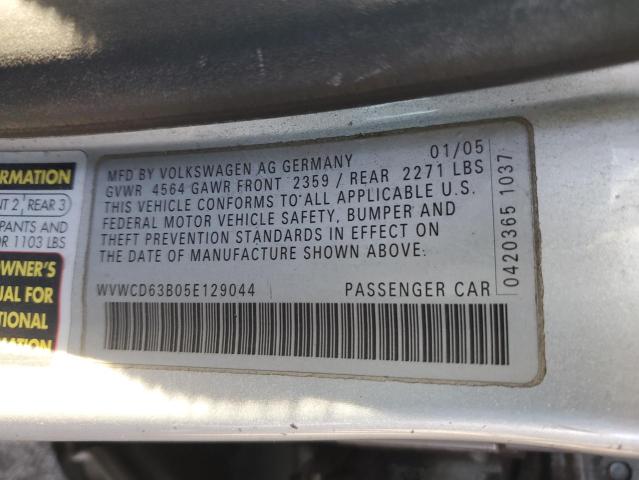 Photo 10 from auction – 2005 VOLKSWAGEN PASSAT with VIN WVWCD63B05E129044