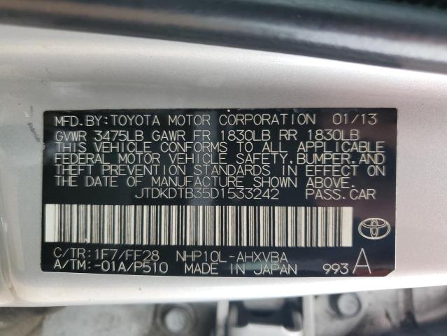Photo 10 from auction – 2013 TOYOTA PRIUS C with VIN JTDKDTB35D1533242