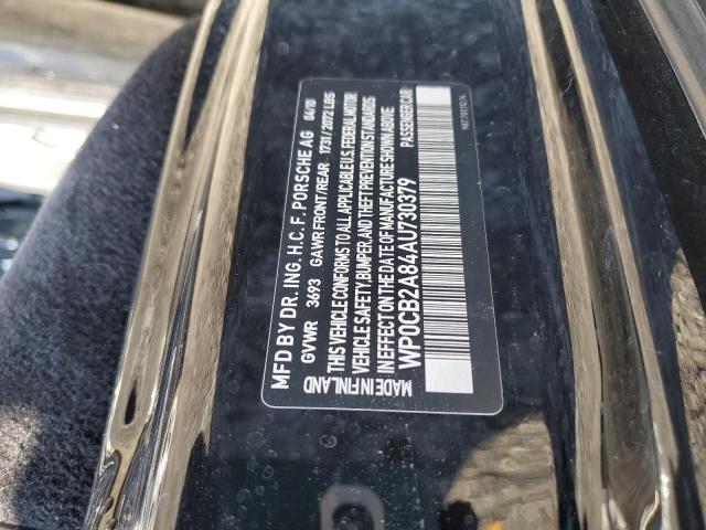 Photo 10 from auction – 2010 PORSCHE BOXSTER S with VIN WP0CB2A84AU730379