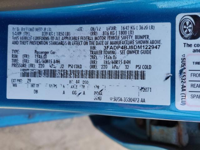 Photo 10 from auction – 2013 FORD FIESTA SE with VIN 3FADP4BJ8DM122947
